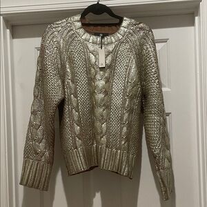 Banana Republic Women's Metallic Gold Sweater